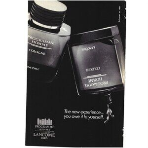 Lancome Paris Programme Homme Cologne 1980s Vintage Print Ad